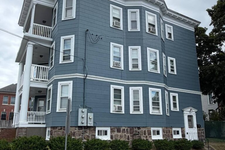 Exterior house painting by Reyes Services in Lynn, MA
