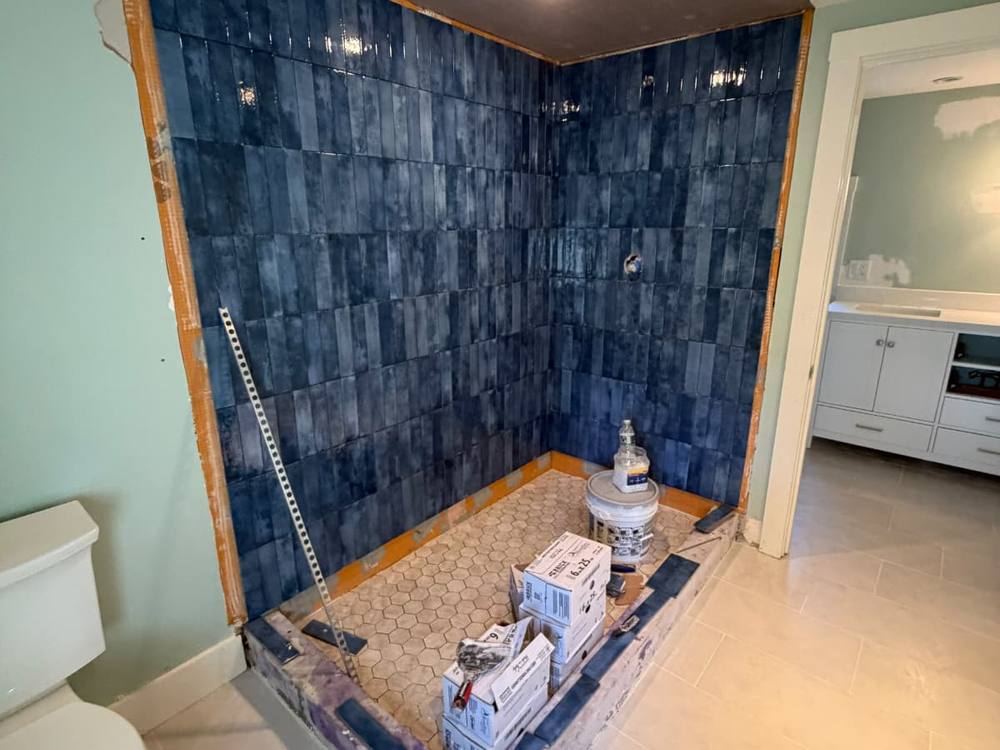 Shower tile installation in Lynn, MA
